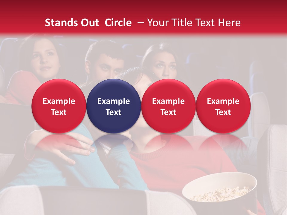 Couple At Cinema PowerPoint Template