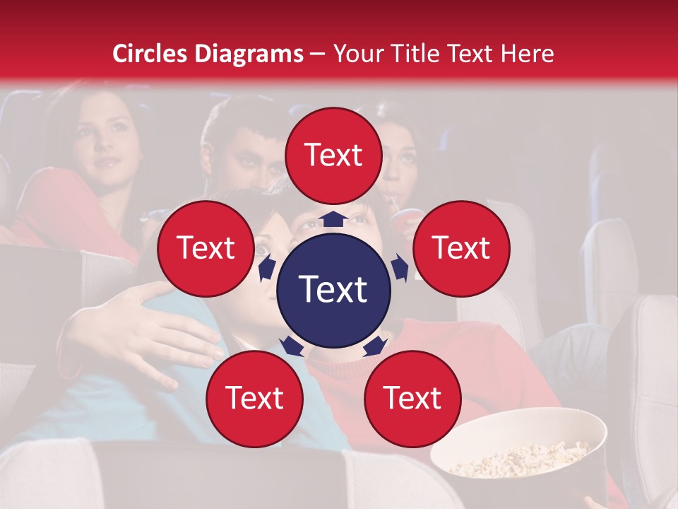 Couple At Cinema PowerPoint Template