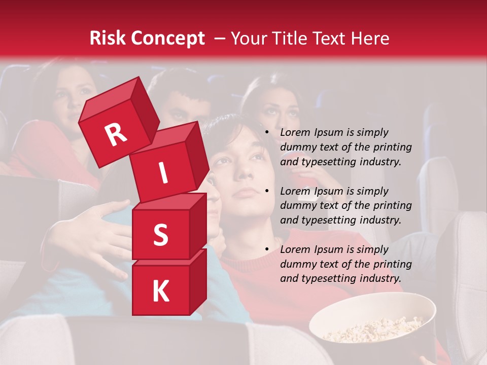 Couple At Cinema PowerPoint Template