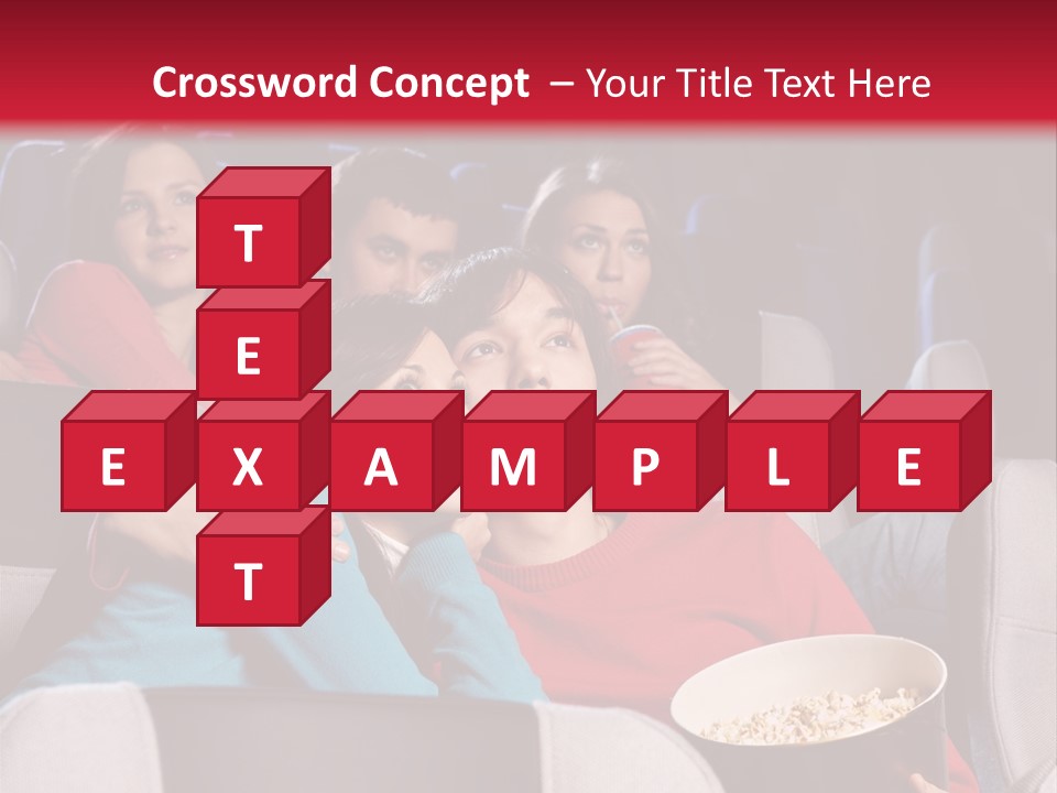 Couple At Cinema PowerPoint Template