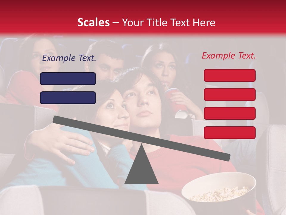 Couple At Cinema PowerPoint Template