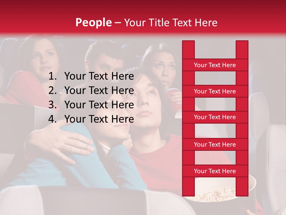 Couple At Cinema PowerPoint Template
