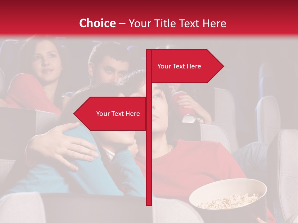 Couple At Cinema PowerPoint Template