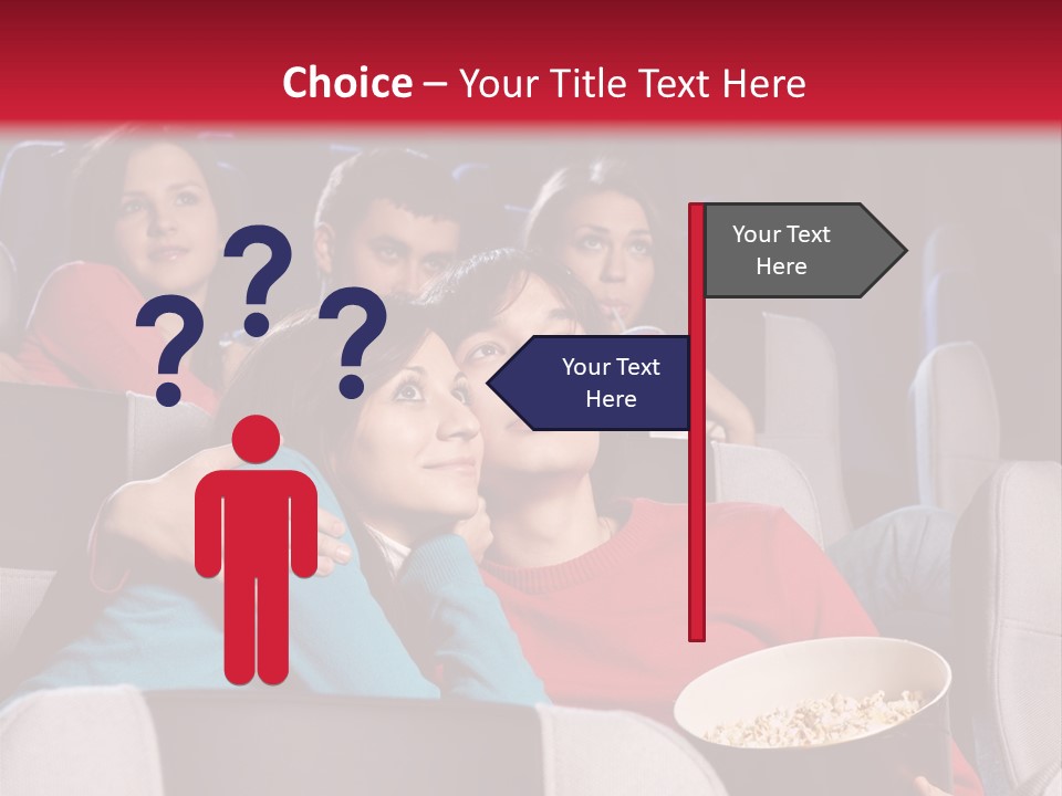 Couple At Cinema PowerPoint Template