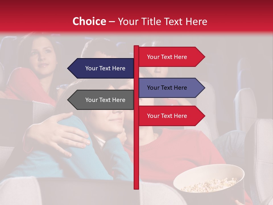 Couple At Cinema PowerPoint Template