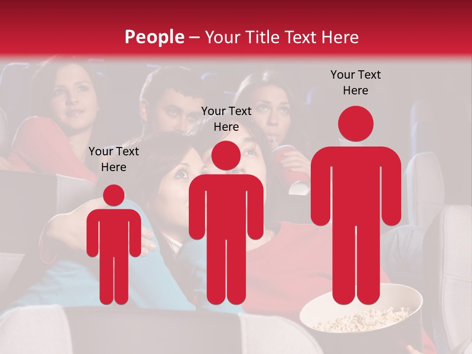 Couple At Cinema PowerPoint Template