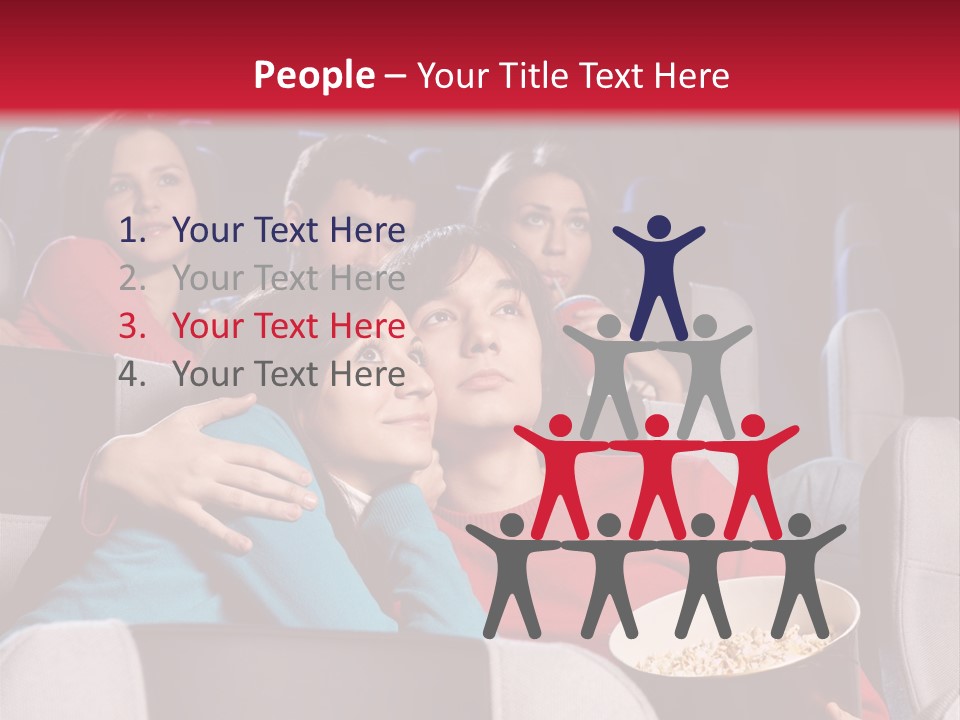 Couple At Cinema PowerPoint Template