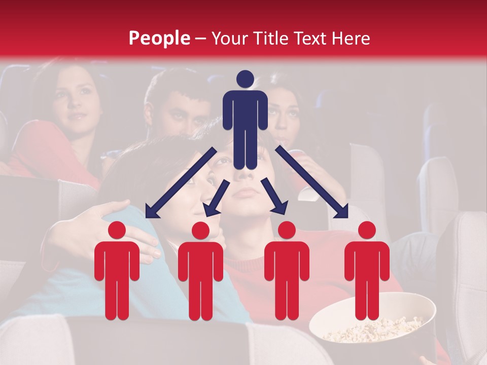 Couple At Cinema PowerPoint Template