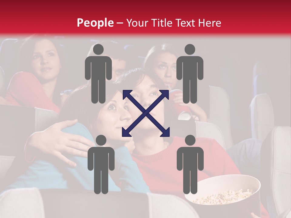 Couple At Cinema PowerPoint Template