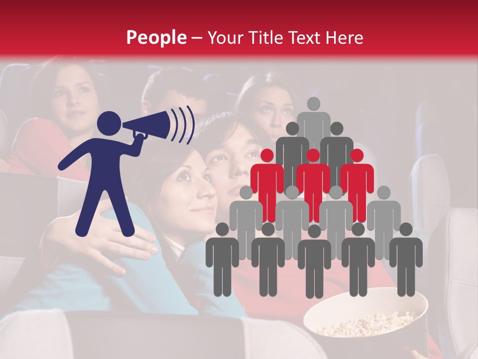 Couple At Cinema PowerPoint Template