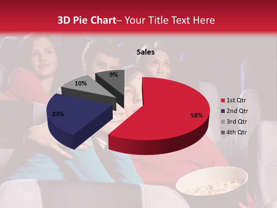 Couple At Cinema PowerPoint Template