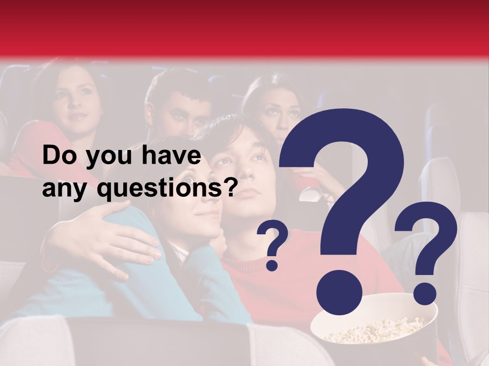 Couple At Cinema PowerPoint Template