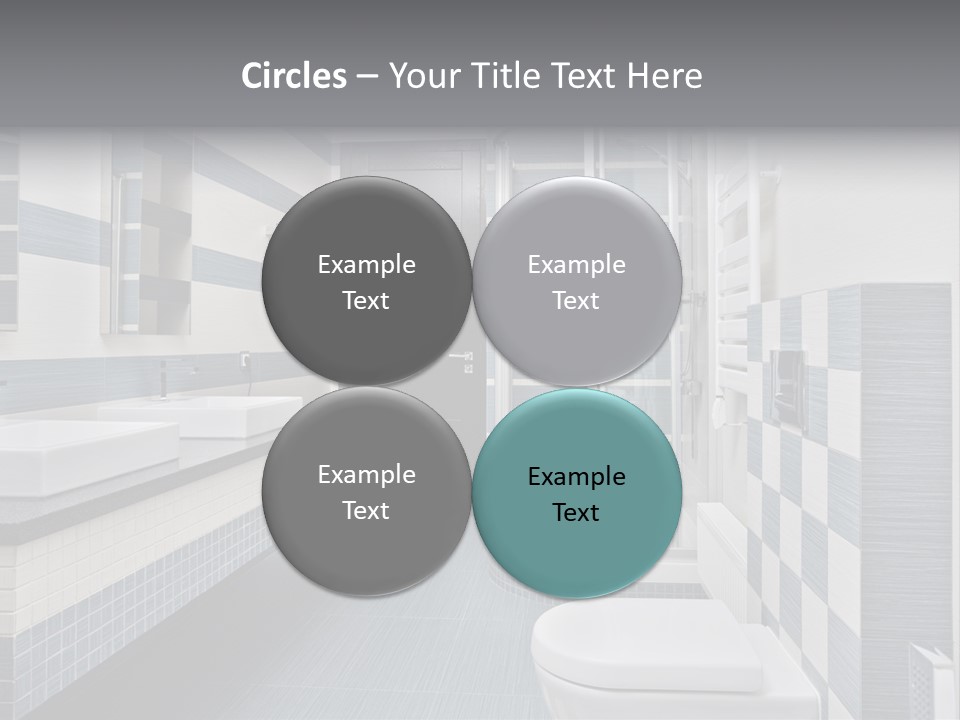 Blue And Gray Bathroom PowerPoint Template
