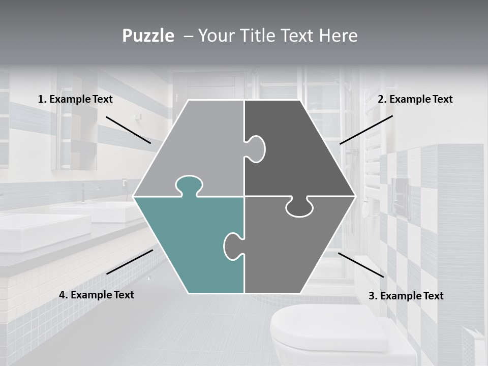 Blue And Gray Bathroom PowerPoint Template
