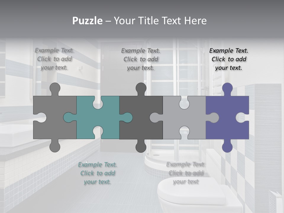 Blue And Gray Bathroom PowerPoint Template