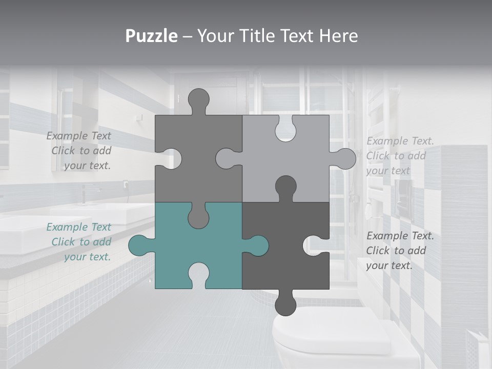 Blue And Gray Bathroom PowerPoint Template