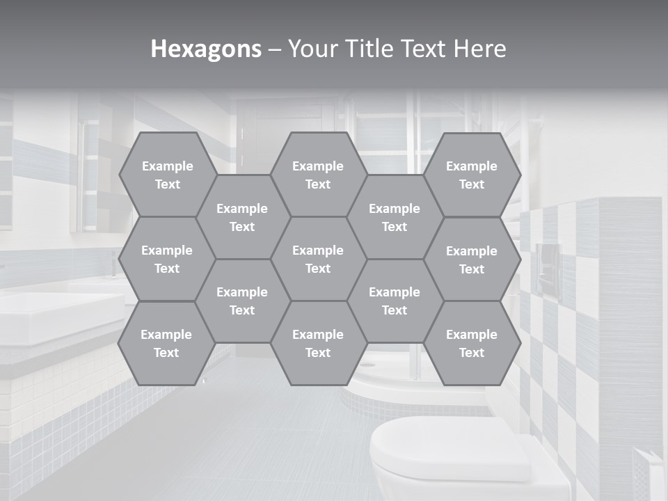 Blue And Gray Bathroom PowerPoint Template