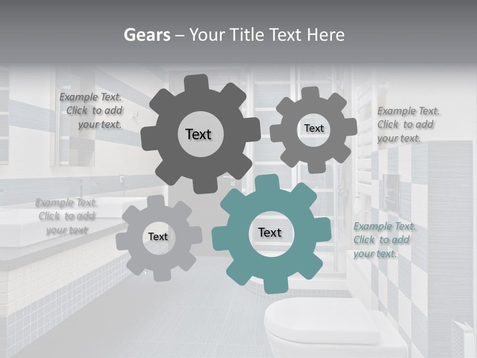 Blue And Gray Bathroom PowerPoint Template