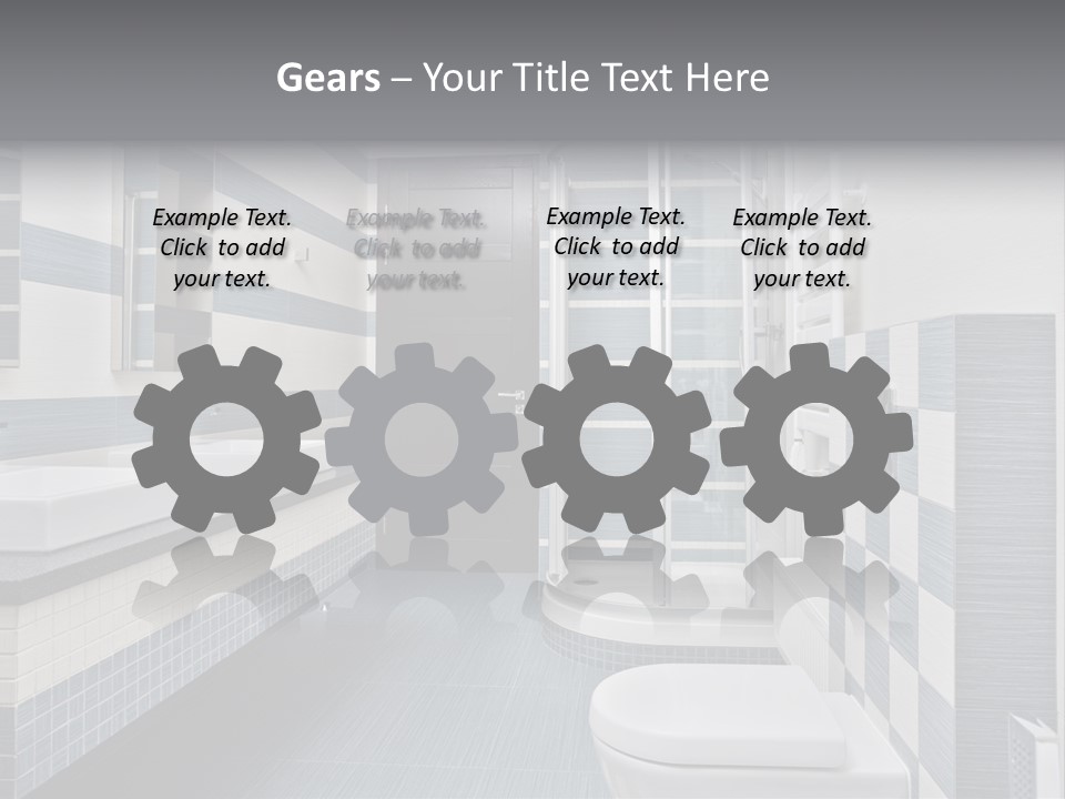 Blue And Gray Bathroom PowerPoint Template