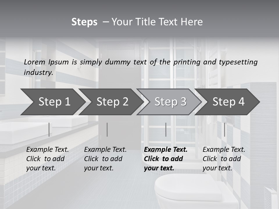 Blue And Gray Bathroom PowerPoint Template