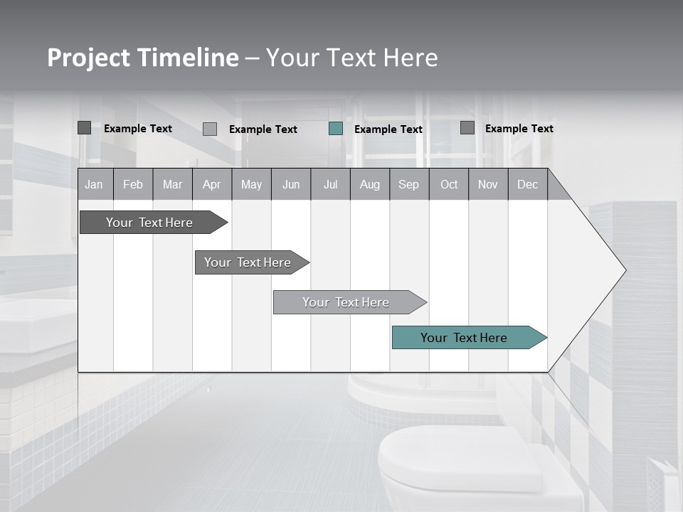 Blue And Gray Bathroom PowerPoint Template