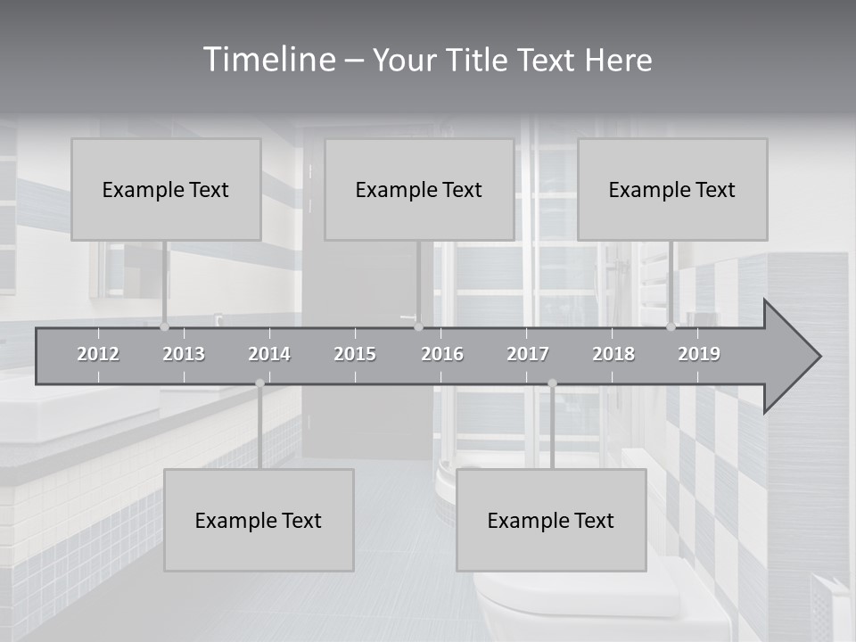 Blue And Gray Bathroom PowerPoint Template