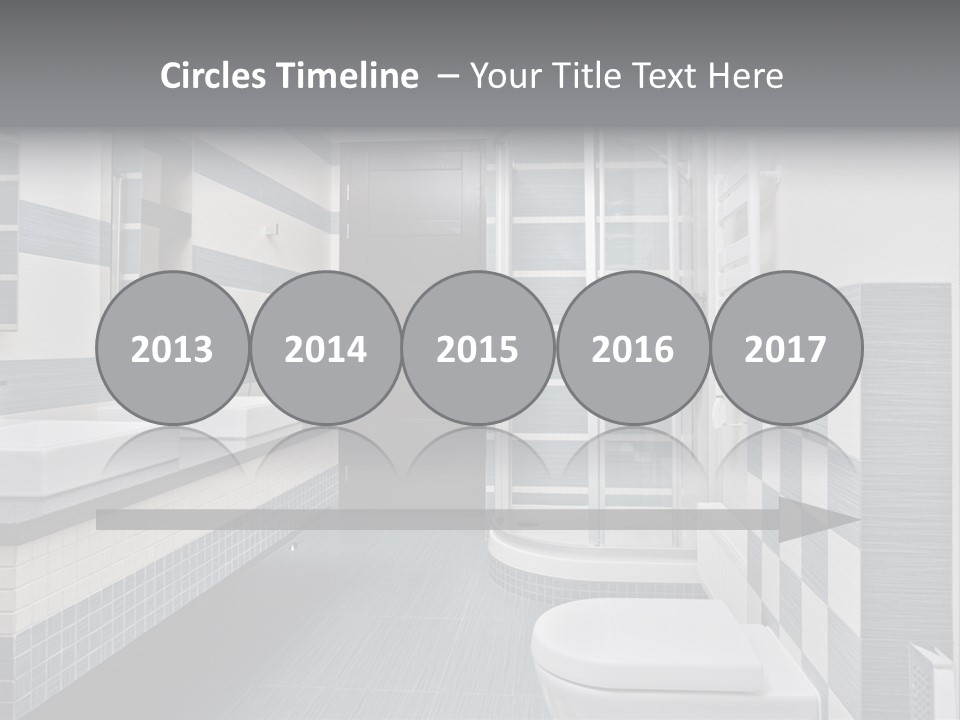 Blue And Gray Bathroom PowerPoint Template