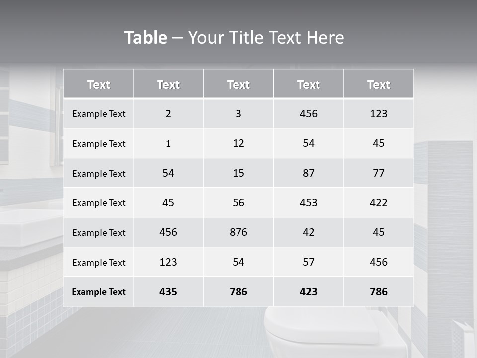 Blue And Gray Bathroom PowerPoint Template