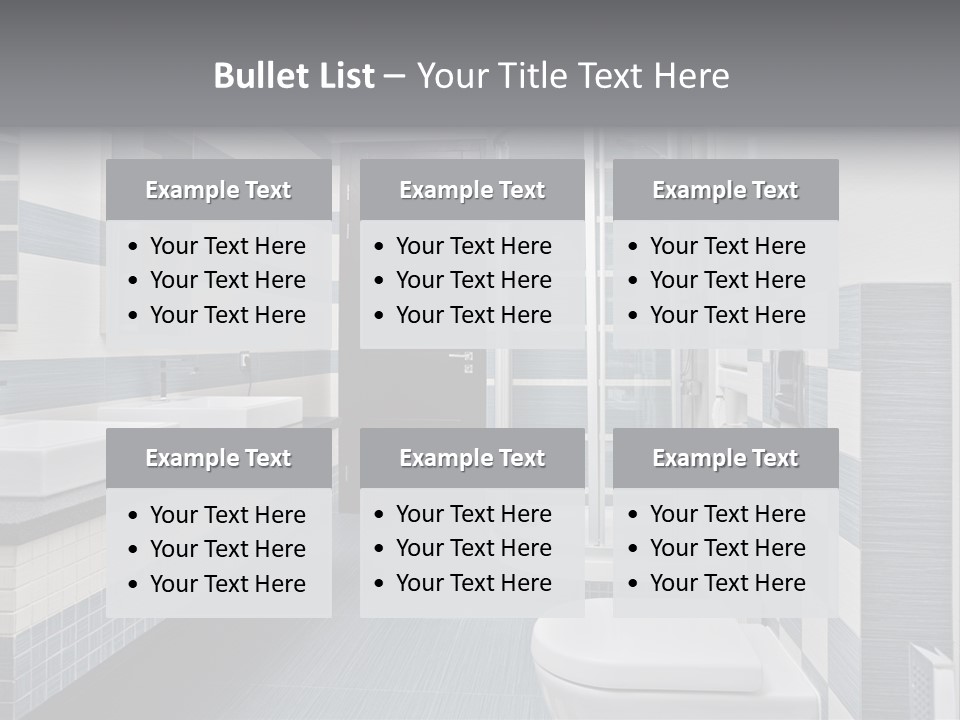 Blue And Gray Bathroom PowerPoint Template