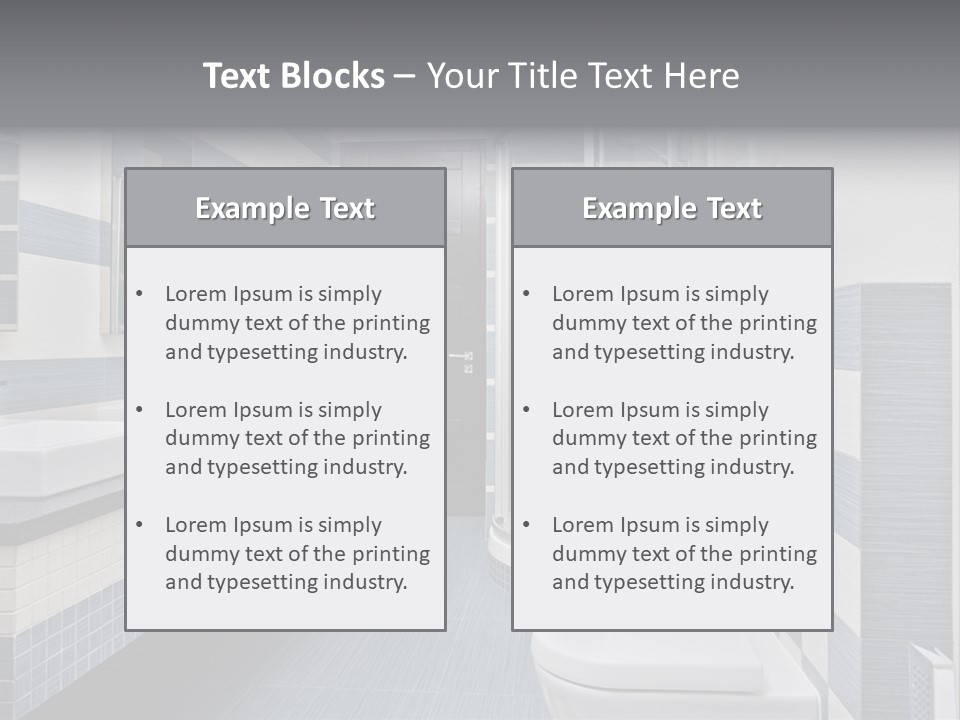 Blue And Gray Bathroom PowerPoint Template