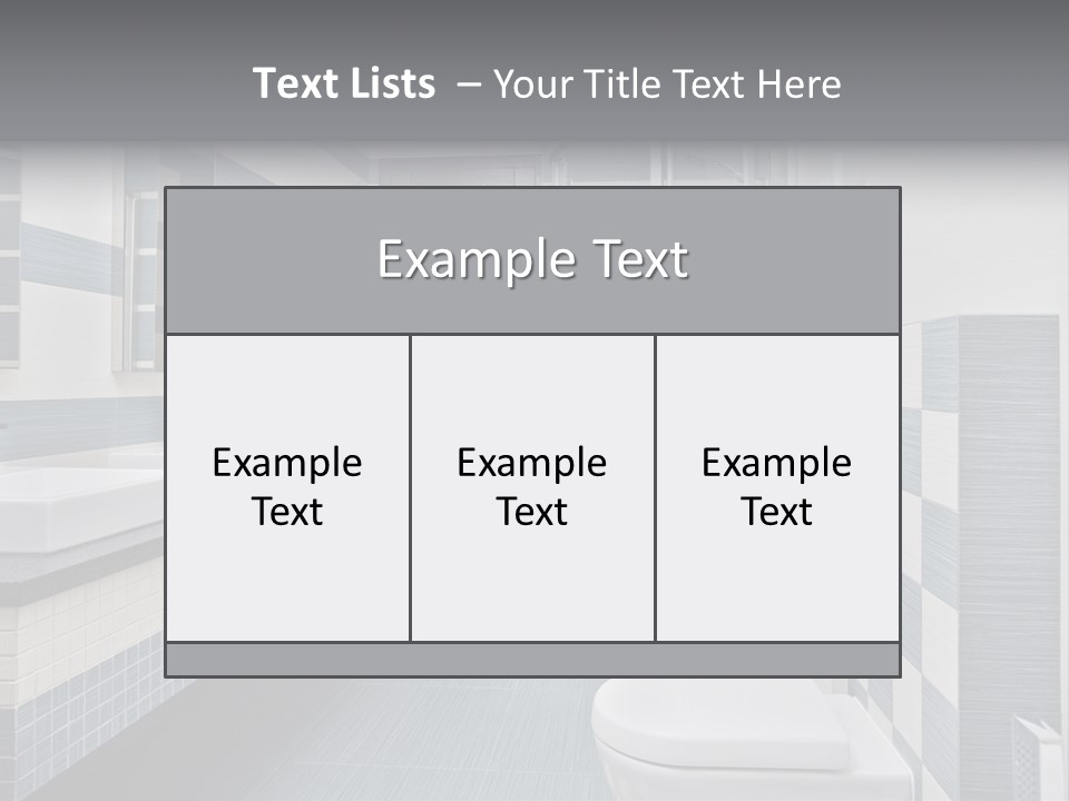 Blue And Gray Bathroom PowerPoint Template