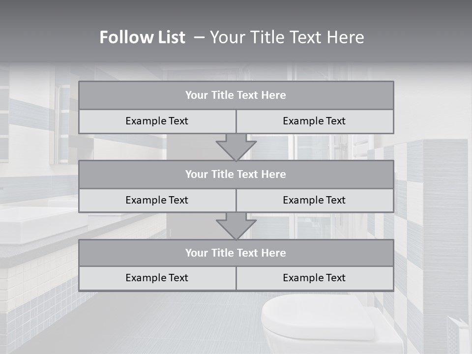 Blue And Gray Bathroom PowerPoint Template