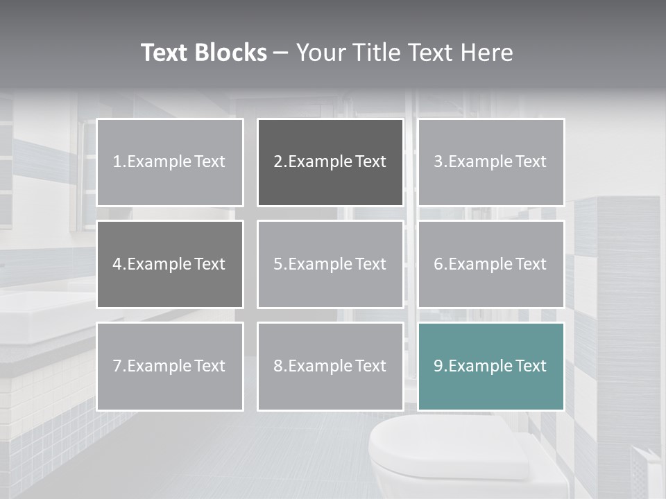 Blue And Gray Bathroom PowerPoint Template