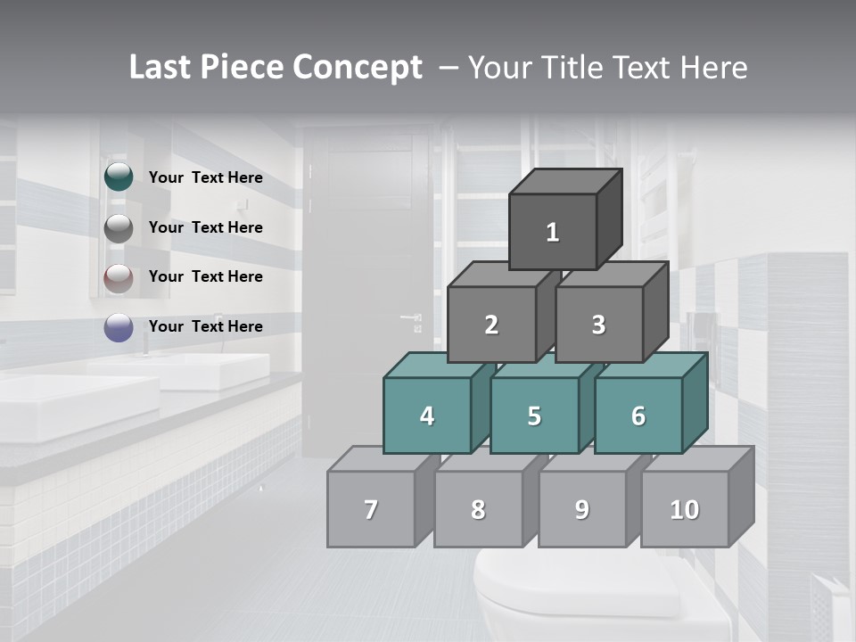 Blue And Gray Bathroom PowerPoint Template