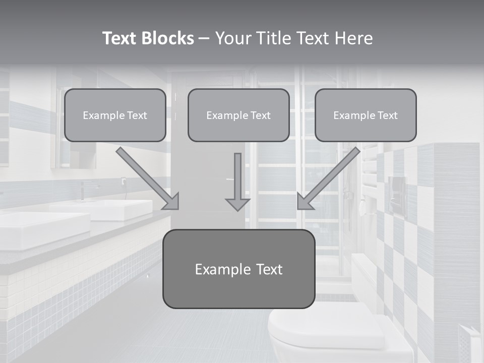 Blue And Gray Bathroom PowerPoint Template