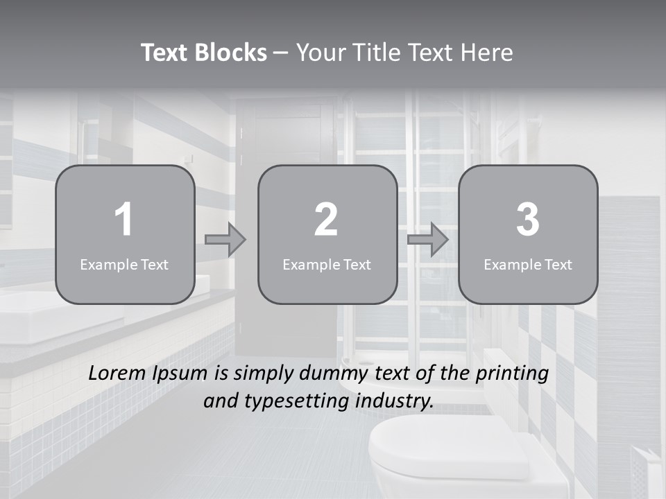Blue And Gray Bathroom PowerPoint Template