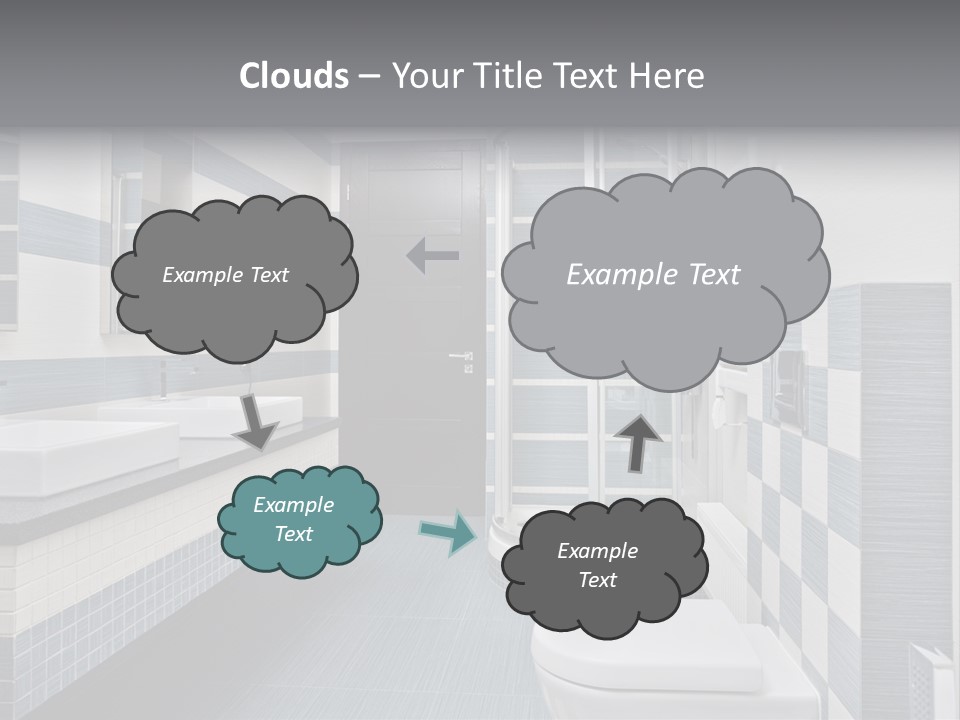 Blue And Gray Bathroom PowerPoint Template