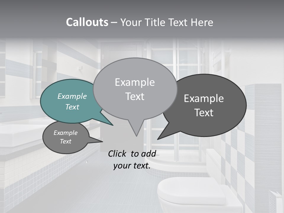 Blue And Gray Bathroom PowerPoint Template