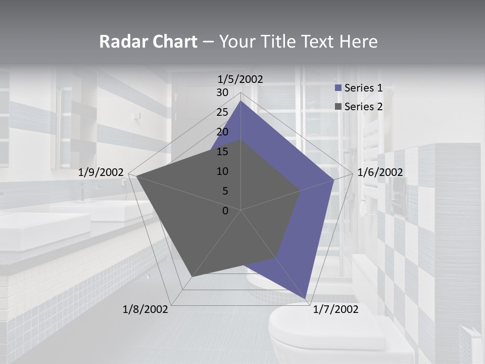 Blue And Gray Bathroom PowerPoint Template
