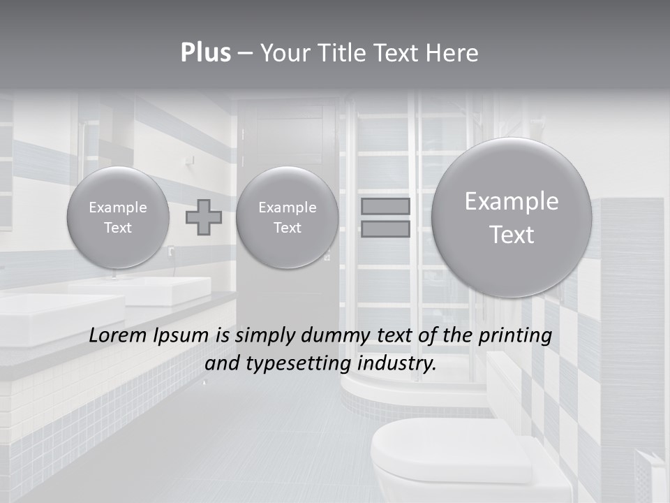 Blue And Gray Bathroom PowerPoint Template