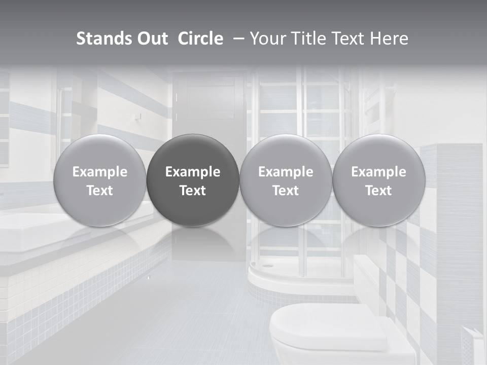 Blue And Gray Bathroom PowerPoint Template