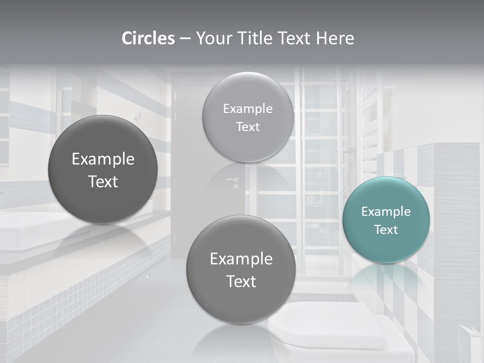 Blue And Gray Bathroom PowerPoint Template