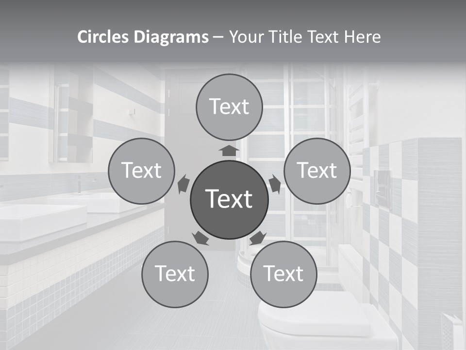 Blue And Gray Bathroom PowerPoint Template