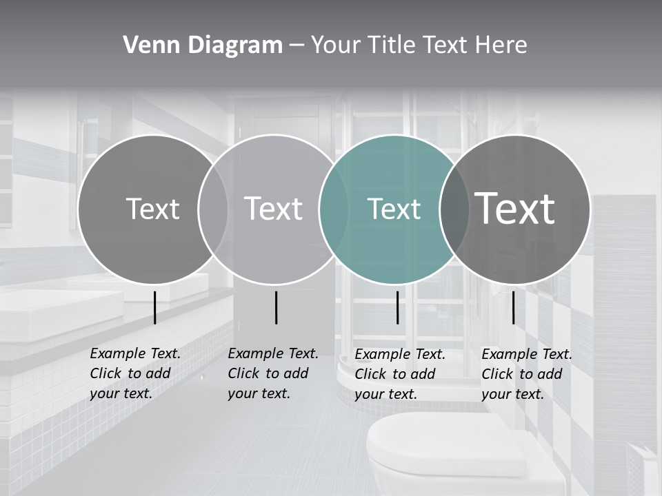 Blue And Gray Bathroom PowerPoint Template