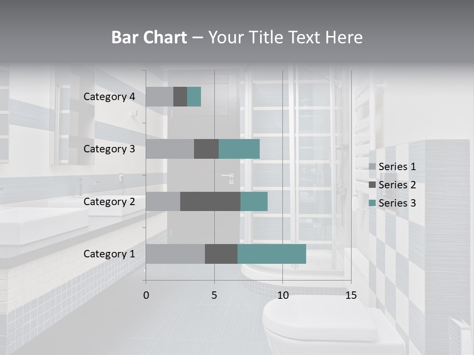 Blue And Gray Bathroom PowerPoint Template