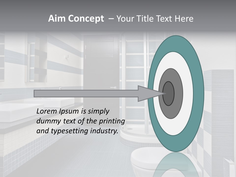 Blue And Gray Bathroom PowerPoint Template