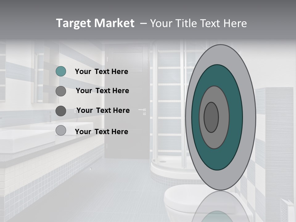 Blue And Gray Bathroom PowerPoint Template