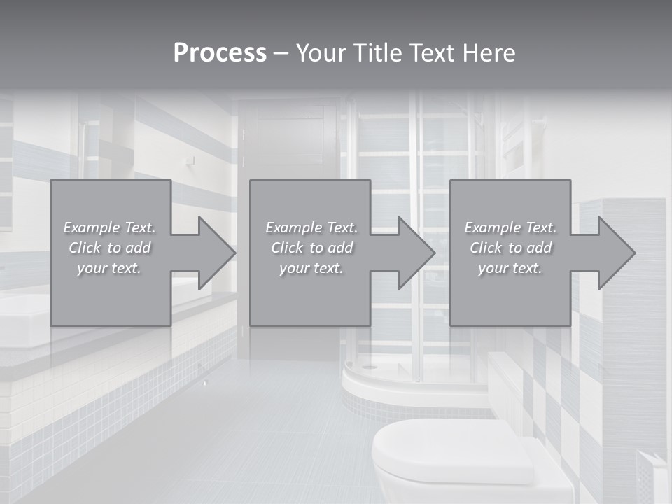 Blue And Gray Bathroom PowerPoint Template