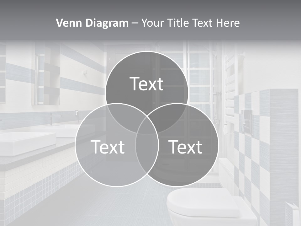 Blue And Gray Bathroom PowerPoint Template