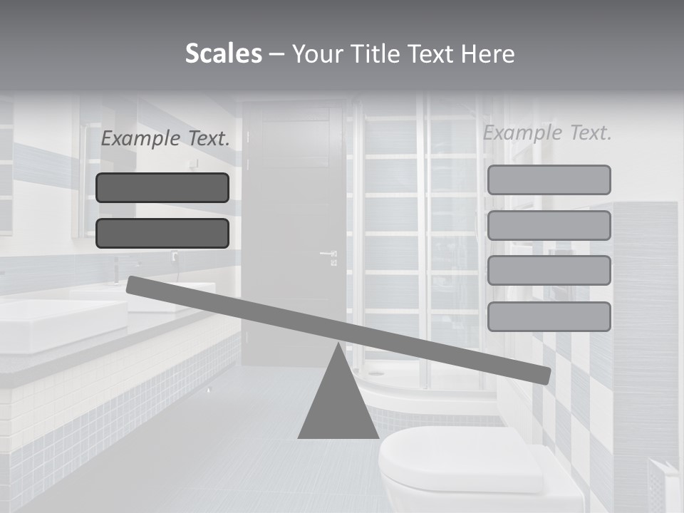 Blue And Gray Bathroom PowerPoint Template
